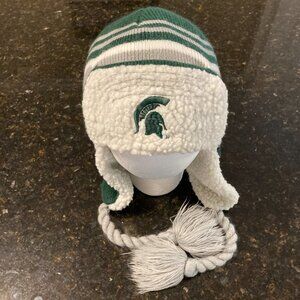 Michigan State MSU Spartans Sherpa Ski Cap Winter Laplander